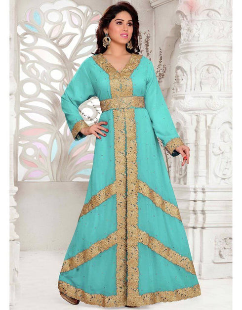 V Neckline Moroccan style kaftan