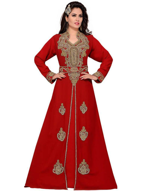 Women's long hand beaded kaftan