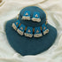 Firozi Choker Set-imitation - Front View | Samyak Fashion