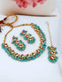 Firozi Necklace Set - Side View | Samyak Fashion
