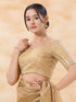 Gold Silk Embroidery Blouse - Back View | Samyak Fashion