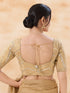 Gold Silk Embroidery Blouse - Side View | Samyak Fashion
