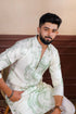 Green Art Silk Mens Kurta With Payjama - Side View | Samyak Fashion