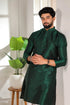 Green Art Silk Mens Kurta With Payjama - Side View | Samyak Fashion