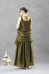 Green Chartin Salwar Suits - Back View | Samyak Fashion