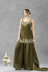 Green Chartin Salwar Suits - Detail View | Samyak Fashion