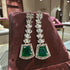 Green Earrings - Side View | Samyak Fashion