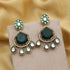 Green Earrings - Back View | Samyak Fashion