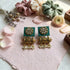 Green Earrings - Back View | Samyak Fashion