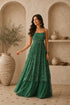 Green Faux Georgette Kurti Kurti - Front View | Samyak Fashion