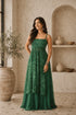 Green Faux Georgette Kurti Kurti - Side View | Samyak Fashion