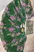 Green Faux Georgette Lehenga Choli Ethnic Digital Print And Sequence Figure Work With Can-can & Canvas Patta - Detail View | Samyak Fashion