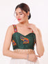 Green Heavy Magic Cotton Blouse - Front View | Samyak Fashion