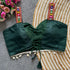 Green Heavy Magic Cotton Blouse - Close-up View | Samyak Fashion