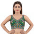 Green Heavy Pure Soft Italian Silk With Tricot Fuising Blouse - Back View | Samyak Fashion