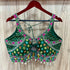 Green Heavy Pure Soft Italian Silk With Tricot Fuising Blouse - Side View | Samyak Fashion
