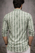 Green Linen Mens Short Kurta - Back View | Samyak Fashion