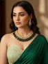 Green Necklace Set - Front View | Samyak Fashion