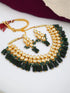 Green Necklace Set - Side View | Samyak Fashion