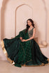 Green Organza Arty Lehenga Choli - Detail View | Samyak Fashion