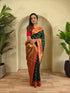 Green Paithani Silk Party Wear Saree With Blouse - Front View | Samyak Fashion