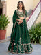 Green Rangoli Silk Lehenga Choli - Front View | Samyak Fashion