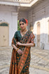 Green Soft Pashmina Silk Designer Function Wear Saree Collection With Blouse - Detail View | Samyak Fashion