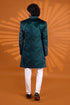 Green Velvet Mens Premium Men's Sherwani - Side View | Samyak Fashion