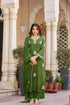 Green Viscose Chanderi Salwar Suits - Front View | Samyak Fashion