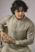 Green Viscose Mens Kurta With Payjama - Side View | Samyak Fashion