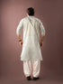 Ice Blue Linen Mens Kurta With Payjama - Back View | Samyak Fashion