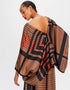 Brown Fancy Soft Satin Silk Kaftan Co-Ord Set multi color kaftan