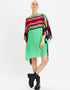 Green Fancy Chelsea Georgette Kaftan Closure View