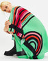 Green Fancy Chelsea Georgette Kaftan Back View
