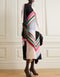 Black And Beige Fancy Chelsea Georgette Kaftan Closure View