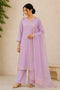 Lavender Cotton Salwar Suit - Front View | Samyak Fashion