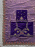 Lavender Fendy Satin Silk Party Wear Saree With Blouse - Full View | Samyak Fashion