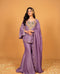 Lavender Heavy Simar Silk Elegant Salwar Suit - Front View | Samyak Fashion