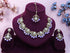 Lavender Necklace - Back View | Samyak Fashion