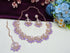 Lavender Necklace - Side View | Samyak Fashion