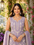 Lavender Real Premium Chiffon Salwar Suit - Back View | Samyak Fashion