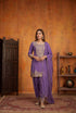 Lavender Simmer Tissue Salwar Suits - Front View | Samyak Fashion