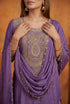 Lavender Simmer Tissue Salwar Suits - Side View | Samyak Fashion