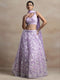 Lavender Soft Net Lehenga Choli - Front View | Samyak Fashion