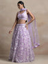 Lavender Soft Net Lehenga Choli - Detail View | Samyak Fashion