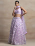 Lavender Soft Net Lehenga Choli - Close-up View | Samyak Fashion