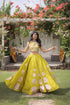 Lemon Roman Silk Lahenga Choli - Front View | Samyak Fashion