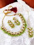 Light Green Necklace Set - Side View | Samyak Fashion