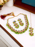 Light Green Necklace Set - Detail View | Samyak Fashion