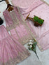Light Pink Pure Fendy Silk Elegant Salwar Suit - Detail View | Samyak Fashion